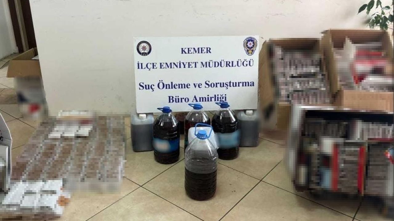 Antalya’da kaçak tütün ve sahte alkol operasyonu: 5 gözaltı