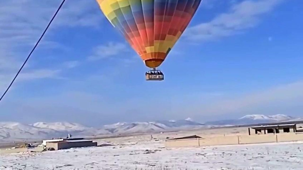 Soğanlı’dan havalanan sıcak hava balonları Niğde’ye indi