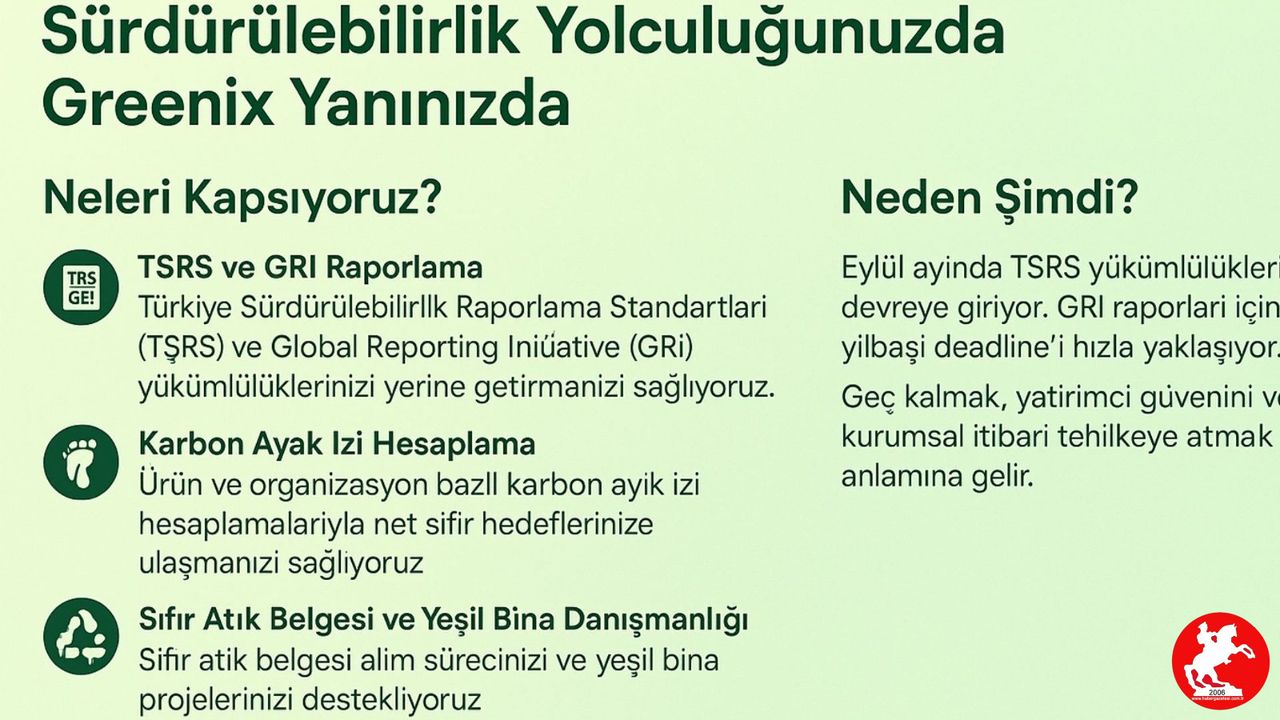 Sürdürülebilirlik Yolculuğunuzda Greenix Yanınızda