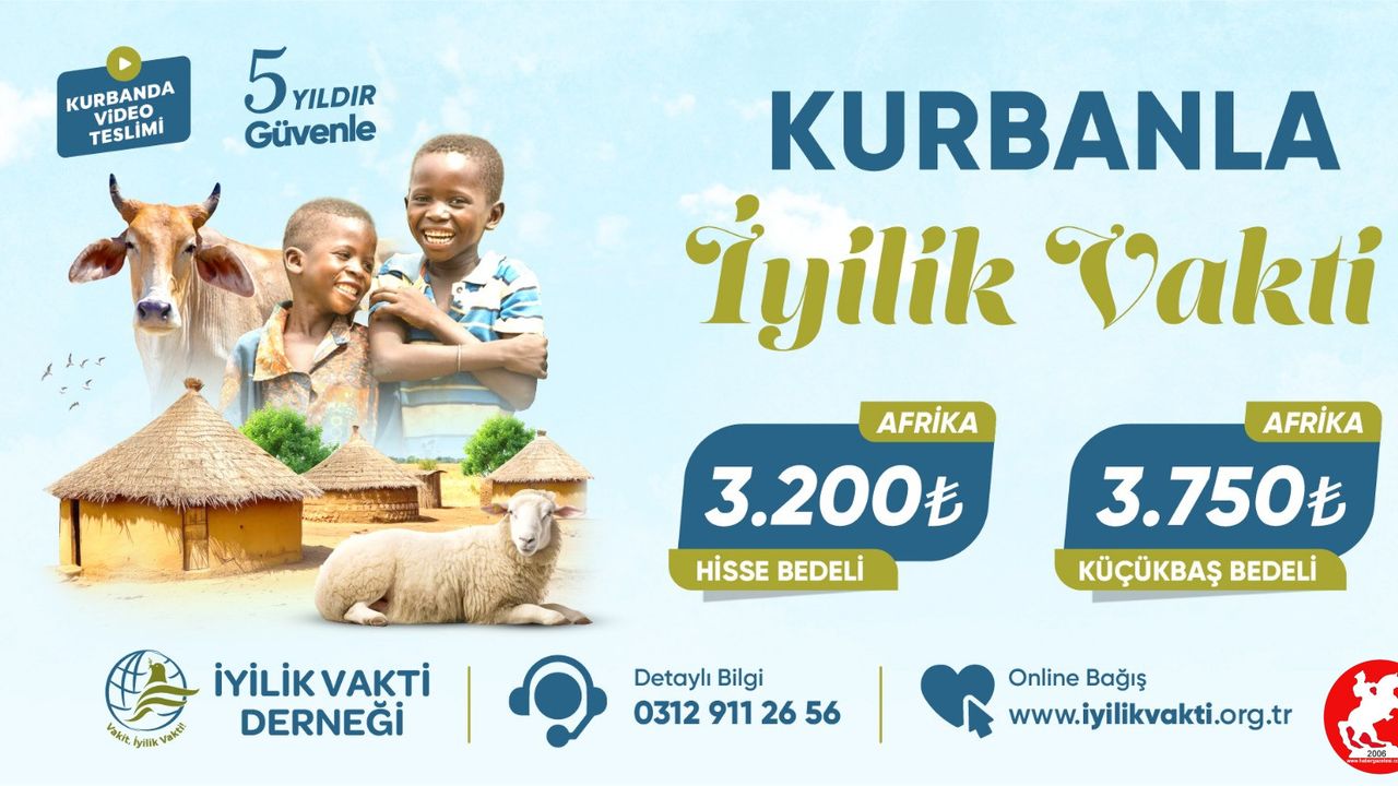 İyilik Vakti Derneği 3 Kıta 12 Ülkede Kurban Bağışı Kampanyası