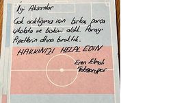 Trabzonsporlu oyuncular büfeden aldıkları çikolata ve bisküvilerin parasını not yazarak bıraktılar