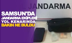 Samsun'da Jandarma yol kenarında bulduğu çantayı sahibine teslim etti