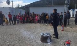 Konteyner kent sakinlerine yangın eğitimi