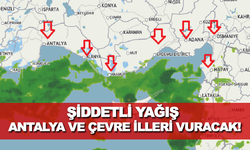 Şiddetli Yağış Antalya ve Çevre İlleri Vuracak! Başta Antalya, Adana, Mersin, Osmaniye, Hatay Etkilenecek