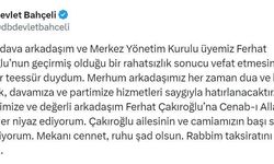 MHP lideri Bahçeli, MYK üyesi Ferhat Çakıroğlu için taziye mesajı yayımladı