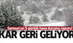 Samsun'un 5 günlük hava durumu raporu! Kar geri geliyor (19-23 Şubat)