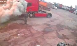 Ataşehir’de tankerin patlama anı kamerada