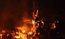 Bolu’da çıkan yangın 3 katlı ev, ahır ve samanlığı kül etti