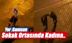 Samsun'da Alkollü Kadın Sevgilisini Dövdü