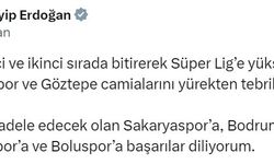 Cumhurbaşkanı Erdoğan’dan TFF 1. Lig’e yükselen takımlara tebrik