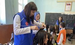 Niğde’de Gönüllü Makas Projesi ile köylerdeki çocukların saç bakımı yapılıyor