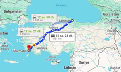 Samsun Marmaris Arası Kaç Km? Seyahat Süreleri