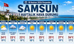 18 Haziran 2026 Perşembe Samsun 1 Haftalık Hava Durumu