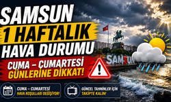 Samsun 1 Haftalık Hava Durumu, Cuma – Cumartesi Günlerine Dikkat!