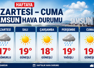 Haftaya Pazartesi – Cuma Samsun Hava Durumu