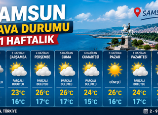 2 Haziran 2026 Samsun’da Havalar Isınıyor! Bir Haftalık Samsun Hava Durumu