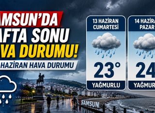 Samsun’da Hafta Sonu Hava Durumu! 13-14 Haziran Hava Durumu