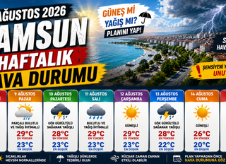 8 Ağustos 2026 Samsun 1 Haftalık Hava Durumu