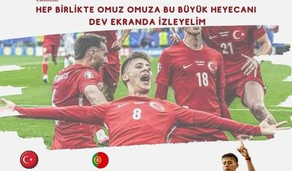 Milli maçın izlenmesi için parkta dev ekran kurulacak