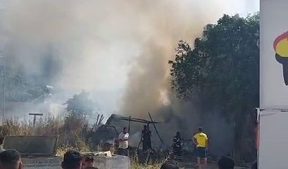 Odunluk yangını korkuttu
