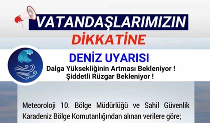Samsun’da yüksek dalga ve rüzgar uyarısı