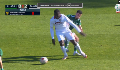 Samsunspor - Aliağa Maçında Kırmızı Kart Çıktı!! ( 6-2)