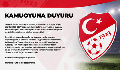 TFF'den Yabancı Kuralı Kararı! 10+4 Sistemi Devam Edecek