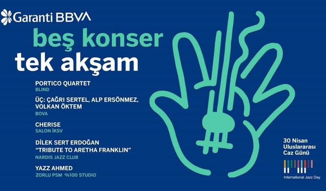 Garanti BBVA, Uluslararası Caz Günü’nü tek akşamda 5 konserle kutlayacak