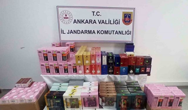 Ankara’da 1 milyon 107 bin liralık kaçak parfüm ele geçirildi
