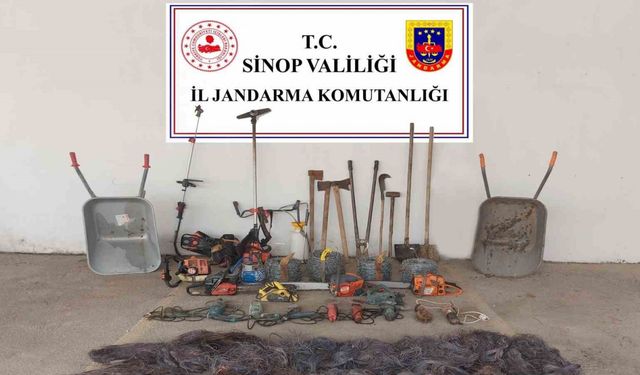Sinop’ta inşaat malzemesi hırsızlarına suçüstü