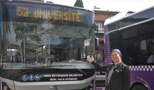 70 kişilik otobüsün Ayşegül kaptanı