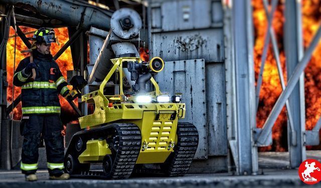 Yangınla Mücadelede Devrim! Bu Robot Merdiven Çıkıyor, Alevleri 60 Metreden Bastırıyor!
