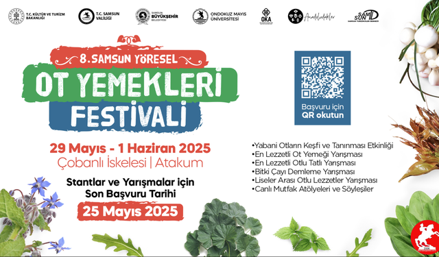 SAMSUN’DA YÖRESEL OT YEMEKLERİ FESTİVALİ BAŞLIYOR