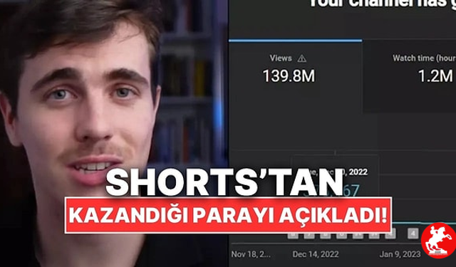 Youtube Shorts'tan Ne Kadar Kazandığını Açıkladı