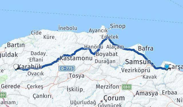 Samsun Karabük Arası Kaç Km? Yol Süresi