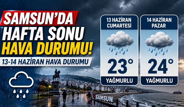 Samsun’da Hafta Sonu Hava Durumu! 13-14 Haziran Hava Durumu