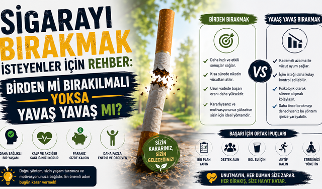 Sigarayı Bırakmak İsteyenler İçin Rehber: Birden Mi Bırakılmalı Yoksa Yavaş Yavaş Mı?