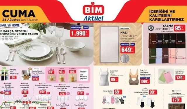 Bugün Marketlerde Ne Var? 28 Ağustos 2026 Cuma BİM Aktüel Ürünler