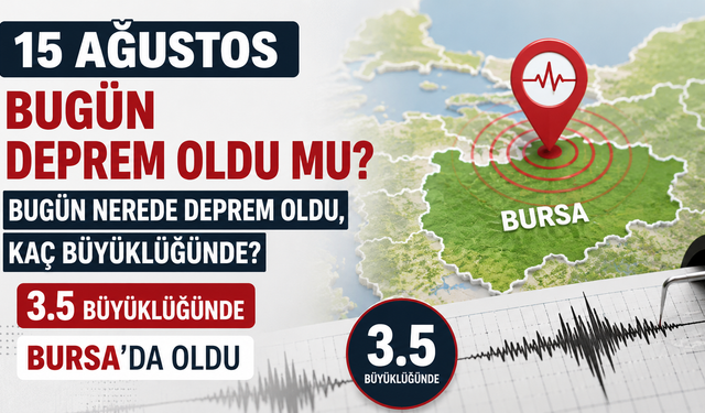 15 Ağustos Bugün Deprem Oldu Mu? Bugün Nerede Deprem Oldu, Kaç Büyüklüğünde?