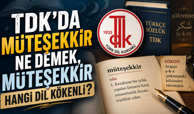 TDK’da Müteşekkir Ne Demek, Müteşekkir Hangi Dil Kökenli?