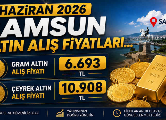 2 Haziran 2026 Samsun Altın Alış Fiyatları...