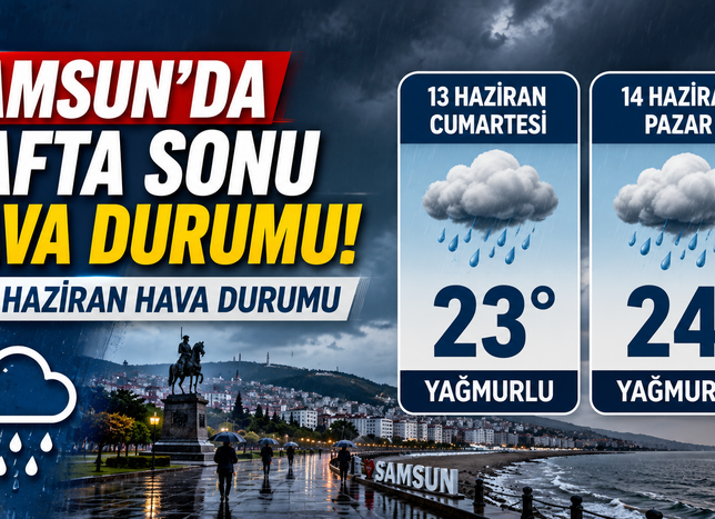 Samsun’da Hafta Sonu Hava Durumu! 13-14 Haziran Hava Durumu