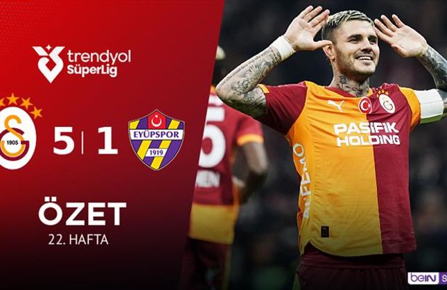 Galatasaray 5 – 1 Eyüpspor. Icardi Maçın Yıldızı Seçildi...