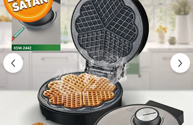 Kiwi Ksm-2442 Yapışmaz Plakalı Paslanmaz Çelik Waffle Makinesi Kaç TL?