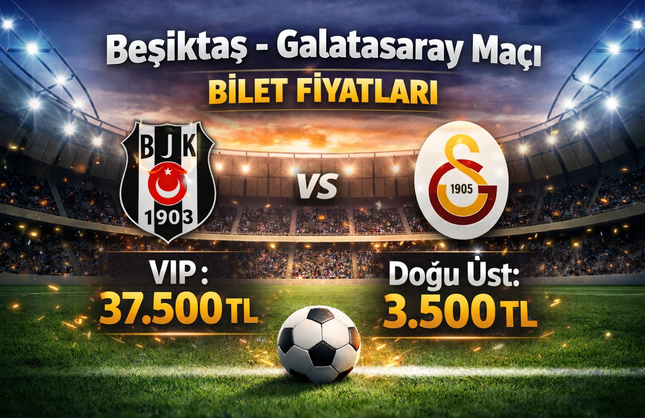 Beşiktaş - Galatasaray Maç Bileti Fiyatları Açıklandı!!