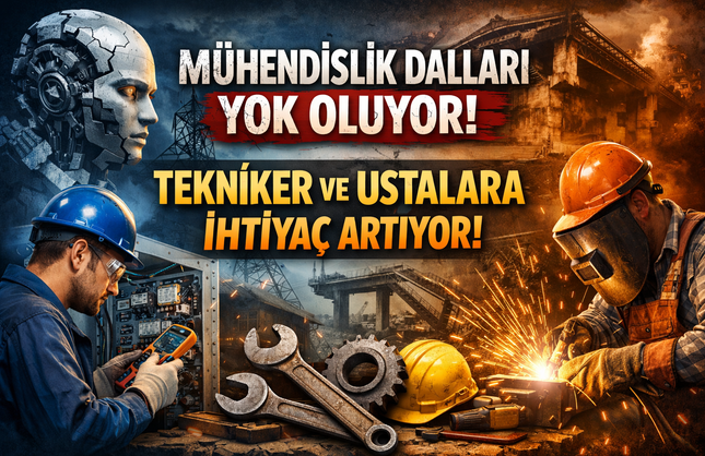 Mühendislik Dalları Yok Oluyor! Tekniker ve Ustalara İhtiyaç Artıyor