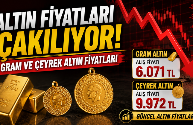 Altın Fiyatları Çakılıyor! Gram Ve Çeyrek Altın Fiyatları