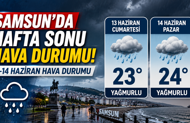 Samsun’da Hafta Sonu Hava Durumu! 13-14 Haziran Hava Durumu