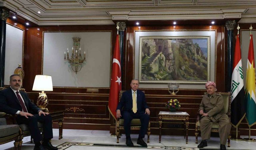 Cumhurbaşkanı Erdoğan, Mesut Barzani’yi kabul etti