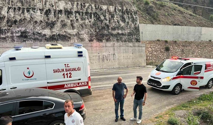 Erzincan’da yoldan çıkan otomobil Fırat Nehrine uçtu